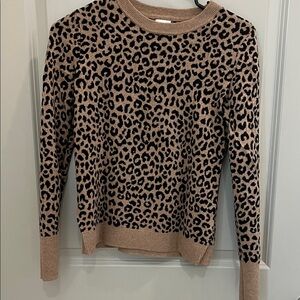 a new day Animal Print Crew Neck Sweater - Brown and Black